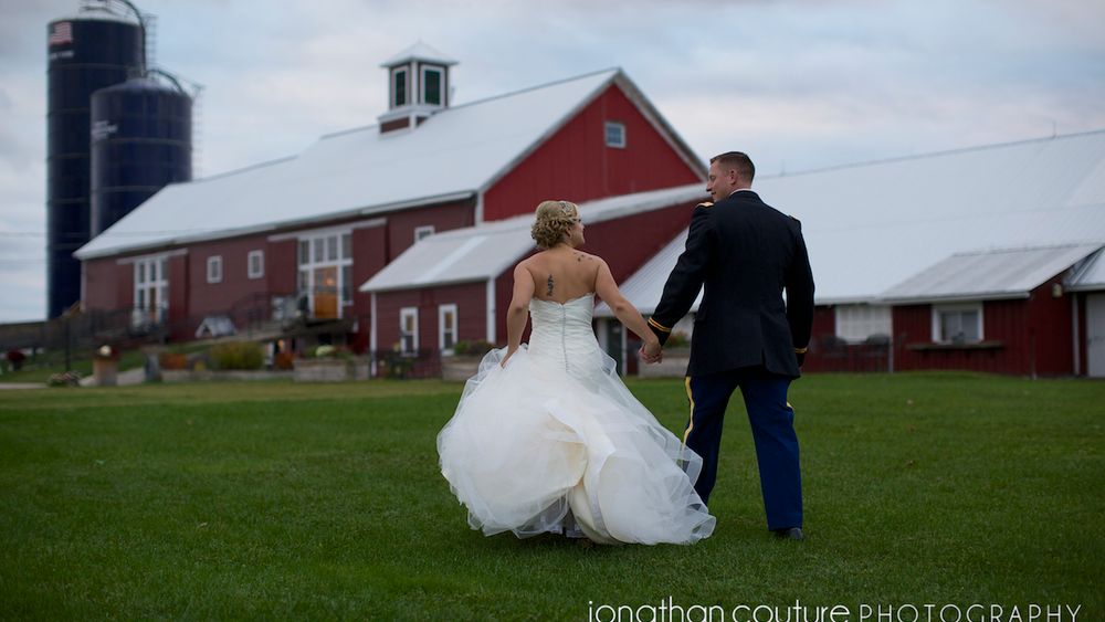 Iconic red barn creates a charming yet rustic ambiance at Boyden Farm. photo credit Jonothan Couture Photography Click to Enlarge Iconic red barn creates a charming yet rustic ambiance at Boyden Farm. photo credit Jonothan Couture Photography