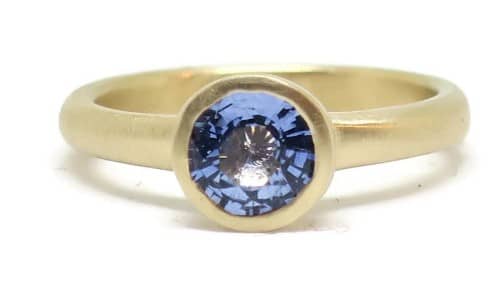 Modern Periwinkle Yellow Engagement Ring